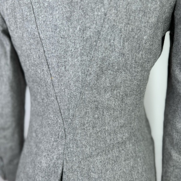 Vintage grey wool blazer slim fit tailored single button union made in USA XS - Picture 6 of 13
